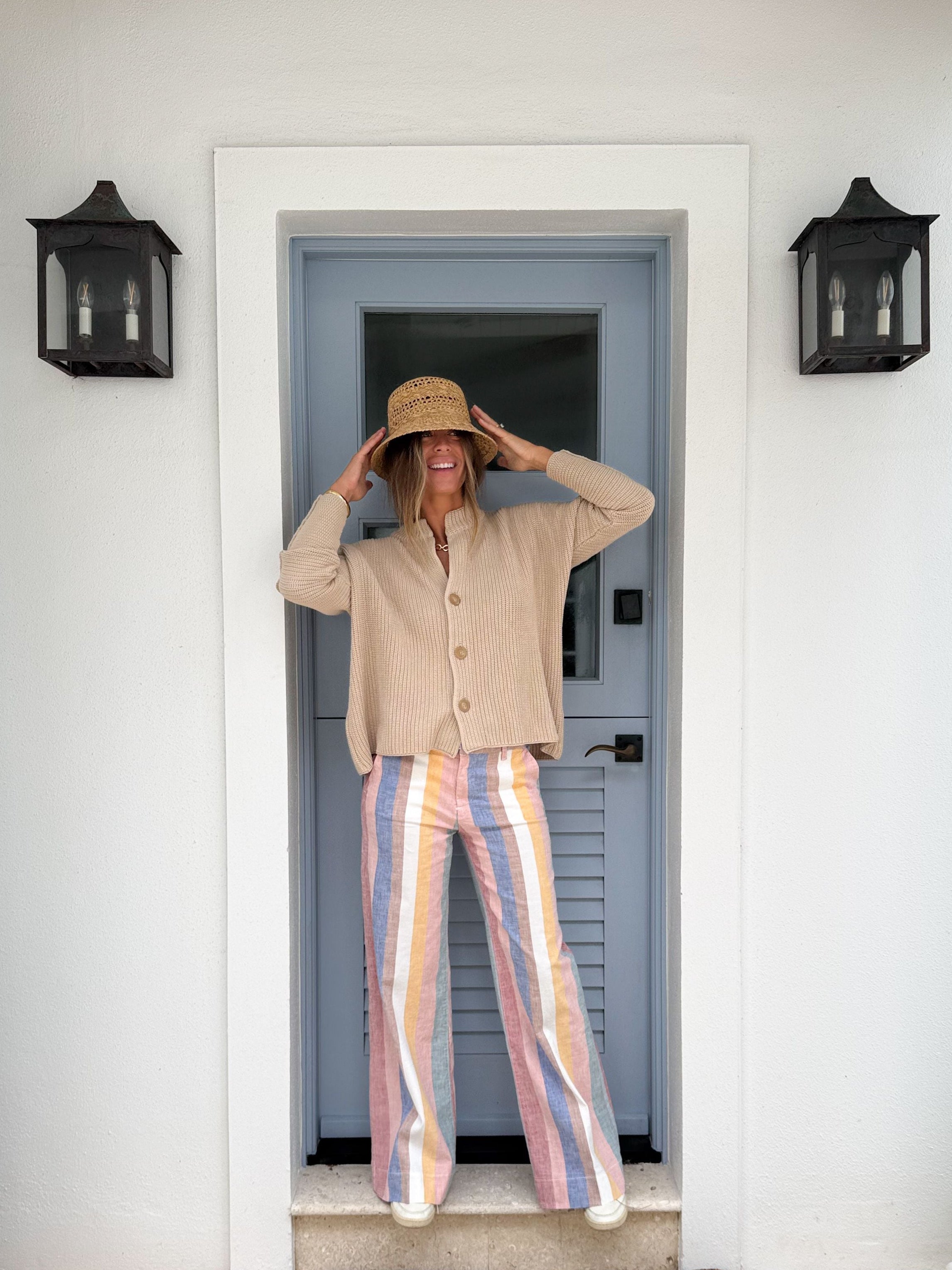 FRANK &amp; EILEEN Montecito Cardigan Sand