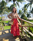 OLIPHANT Tiered Maxi Skirt Lebombo Rust