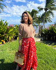 OLIPHANT Tiered Maxi Skirt Lebombo Rust