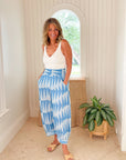 PEARL & CAVIAR Paros Harem Pants Blue