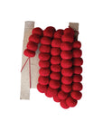 Wool Felt Ball Garland, Red