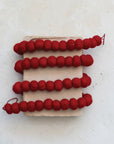 Wool Felt Ball Garland, Red