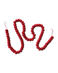 Wool Felt Ball Garland, Red