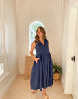 FRANK & EILEEN Daphne Dress Navy