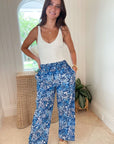 FINAL SALE FITZROY & WILLA Beach Pant Big Blue Floral