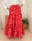 OLIPHANT Tiered Maxi Skirt Lebombo Rust