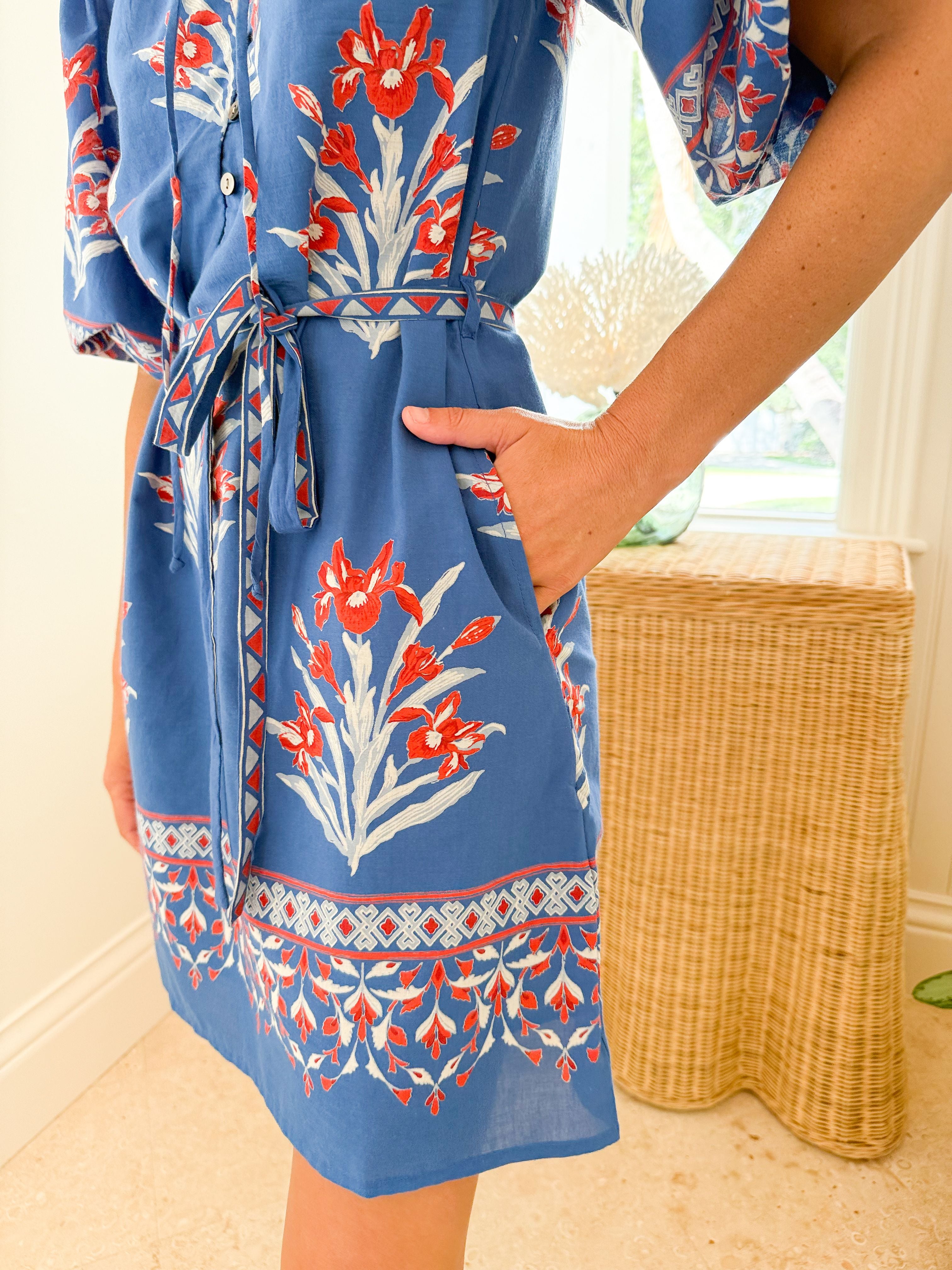BANJANAN Liza Mini Dress Brigitte Nautical