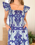 SHERIDAN FRENCH Charlotte Dress Lapis Prowess