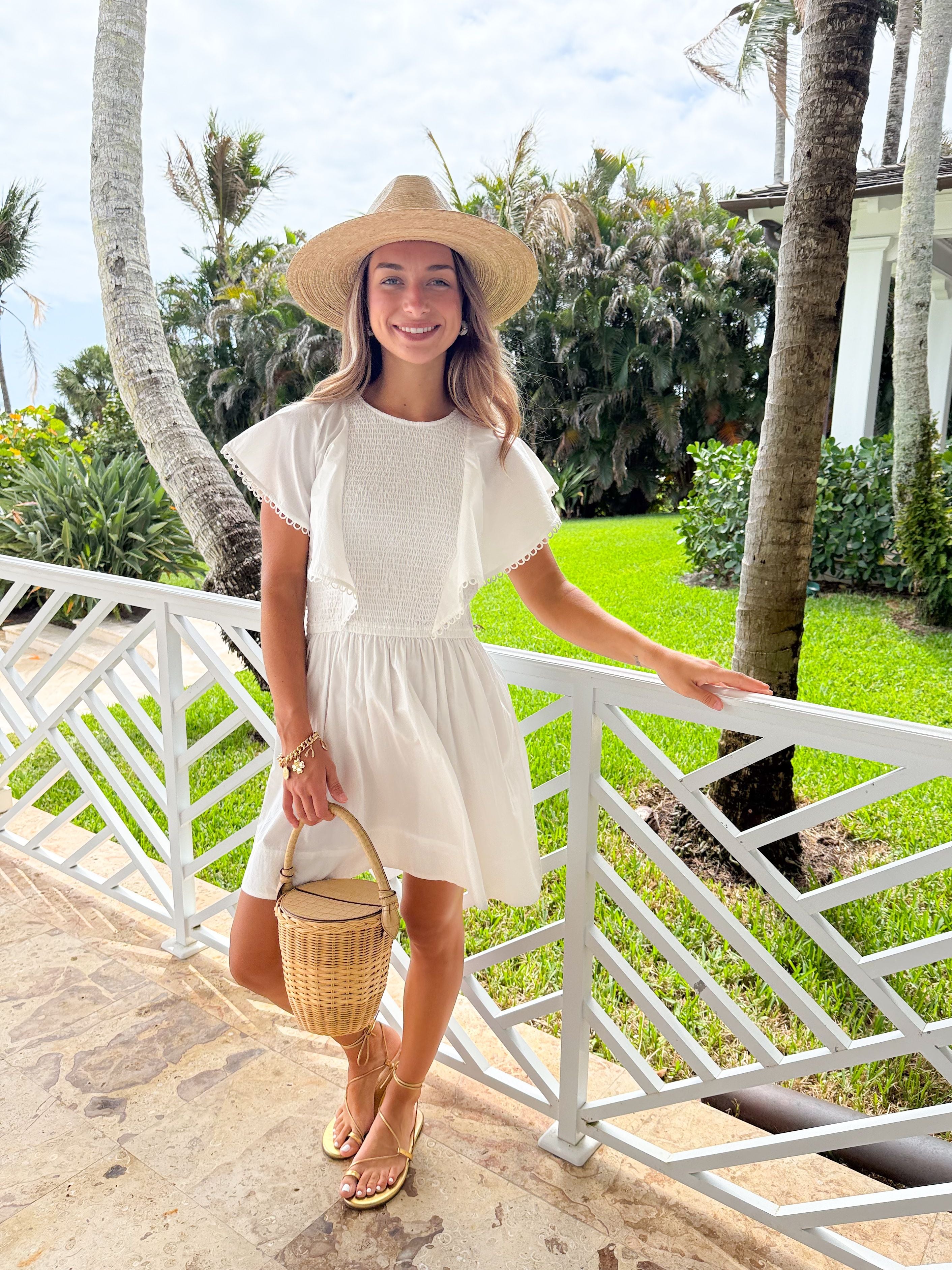 OLIPHANT Ava Mini Dress Tisbury White