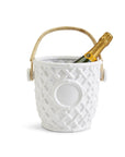 Hampton Faux Bamboo Fretwork Champagne/Wine Bucket with Bamboo Handle
