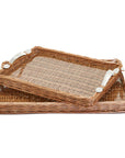 Rectangular Wicker Tray with Handles Small