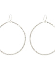 Hammered Hoops Silver Large