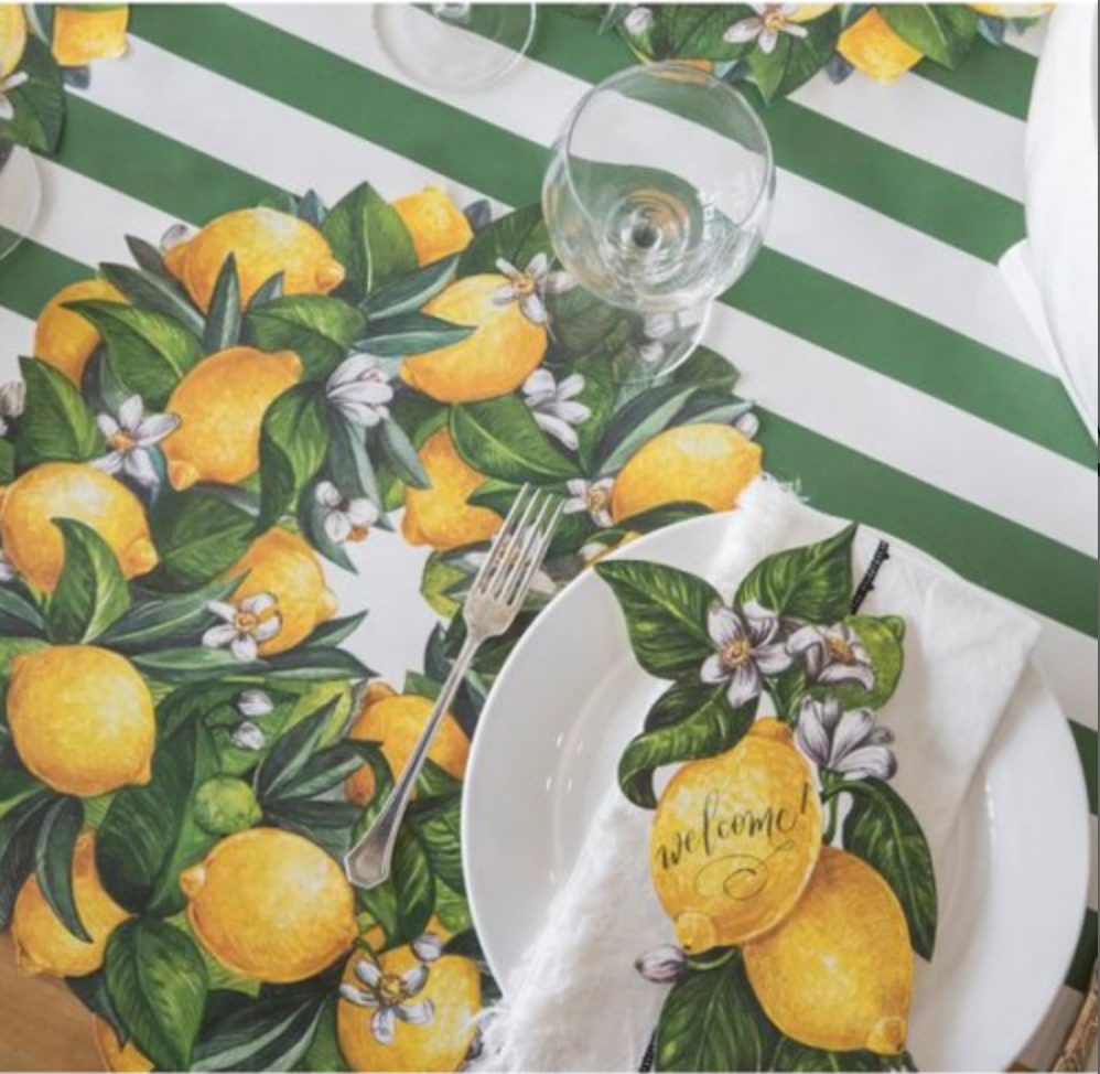 Lemon Wreath Placemats-Set/12