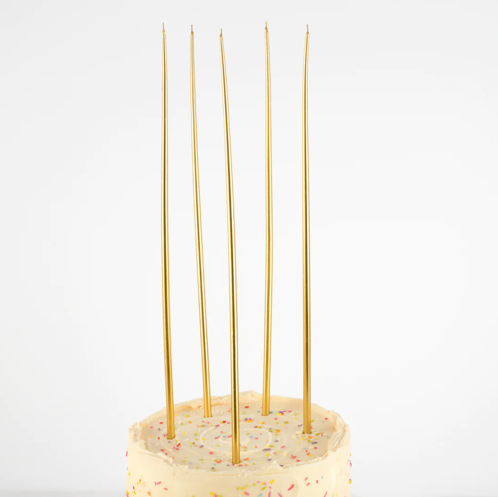 Gold Tall Taper Candles