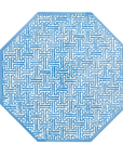 Fretwork Octagonal Lacquer Placemat in Blue Set/4