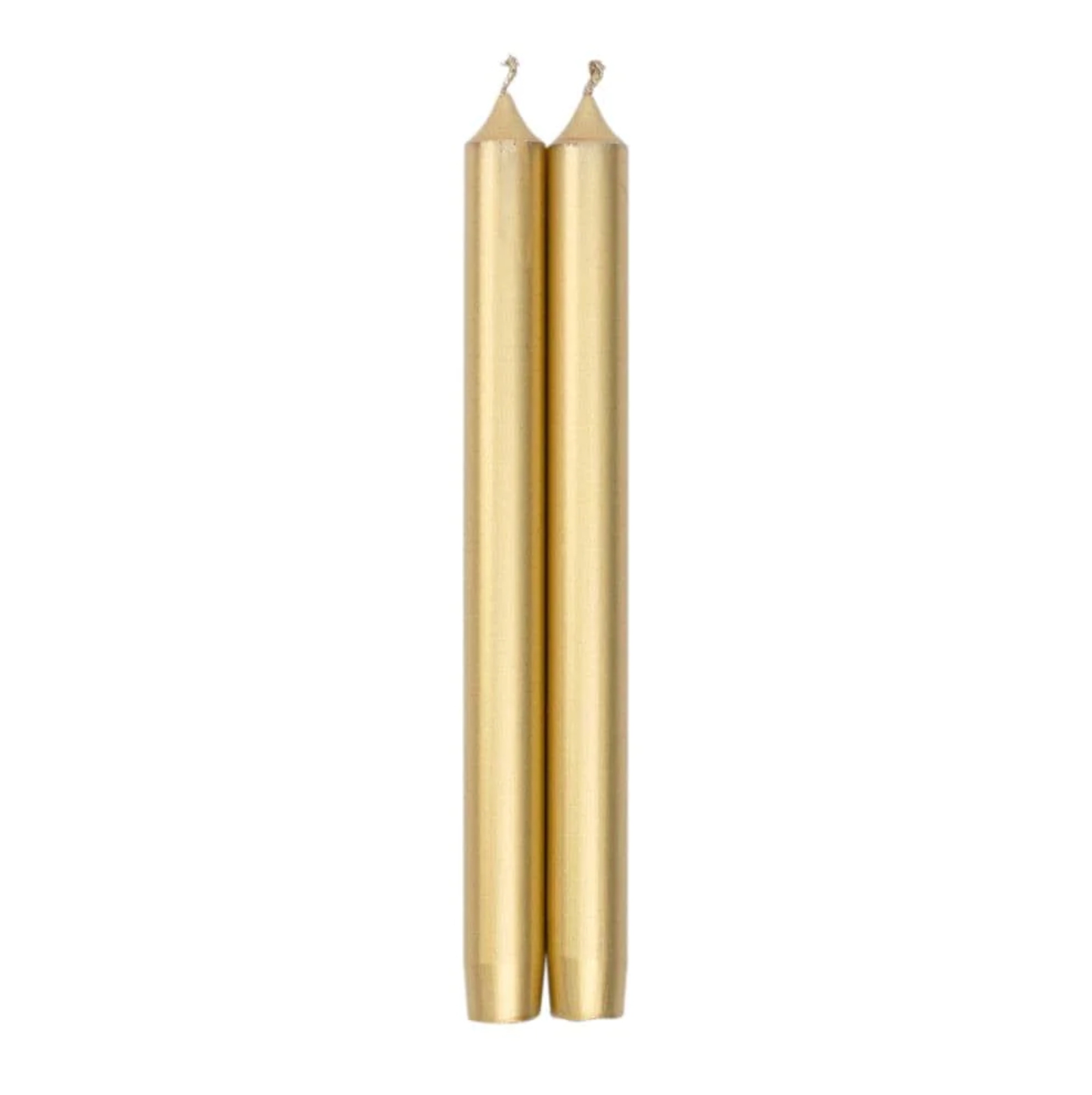 Straight Taper 10&quot; Candles in Gold Set/2