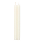 Straight Taper 10" Candles in White Set/2