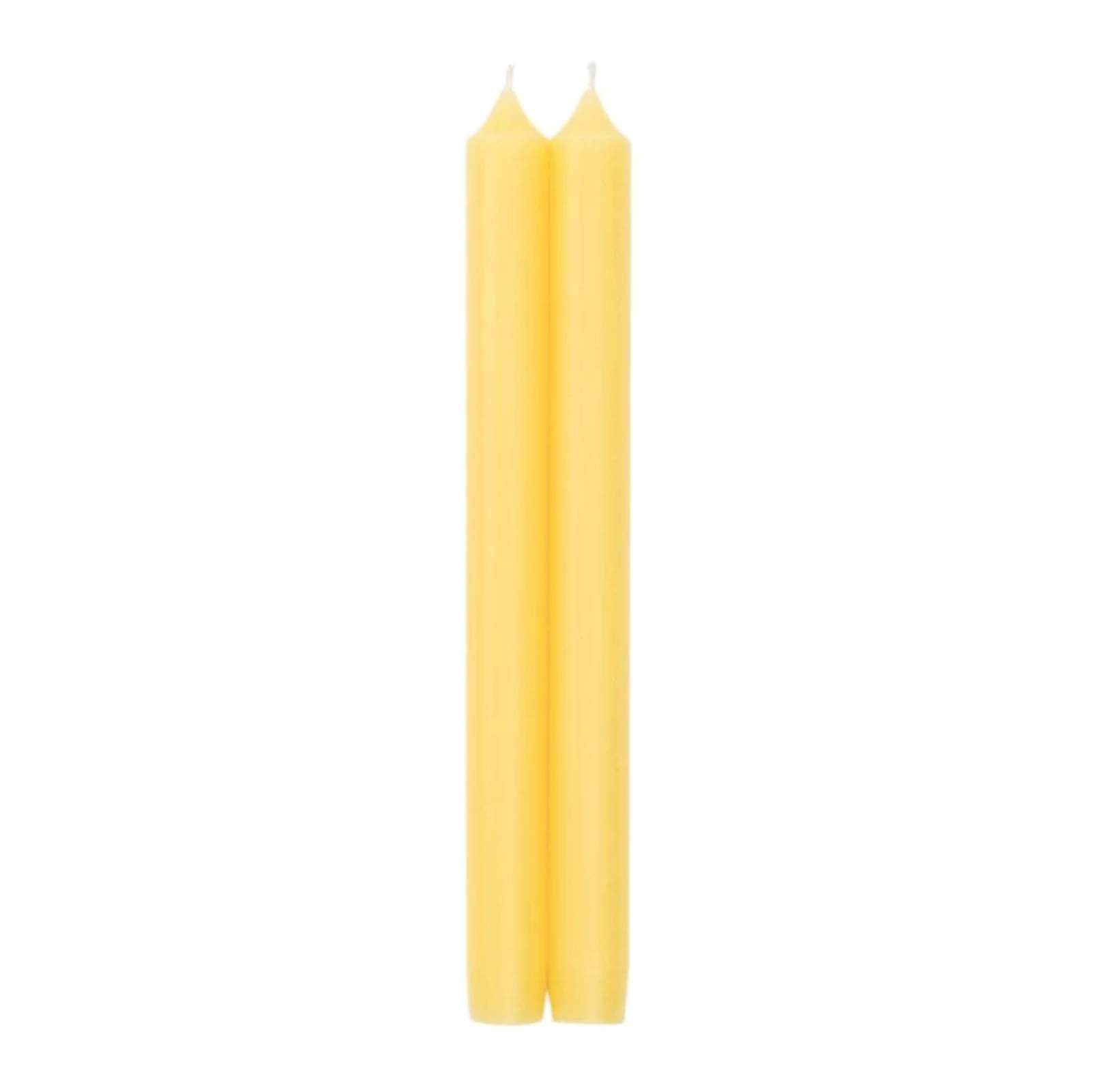 Straight Taper 10&quot; Candles in Yellow Set/2