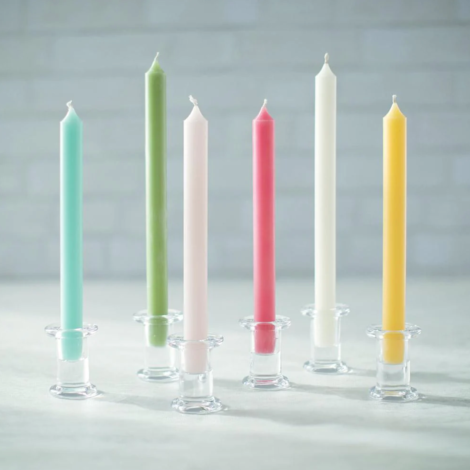 Straight Taper 10&quot; Candles in White Set/2