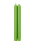 Straight Taper 10" Candles in Spring Green Set/2