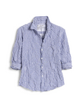 FRANK & EILEEN Barry Button-Up Crinkle Blue & White Stripe