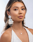 Mayreau Luxe Mini White Earrings